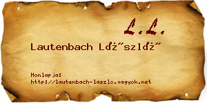 Lautenbach László névjegykártya